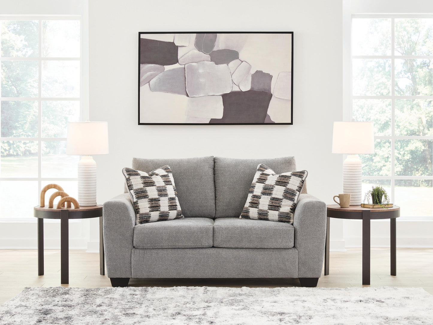 Auburndale Furniture Outlet - Ashley Furniture - Loreo Living Room - Loveseat / Flint - 6310335