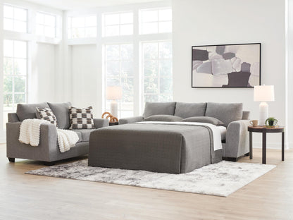 Auburndale Furniture Outlet - Ashley Furniture - Loreo Living Room - Queen Sofa Sleeper / Flint - 6310339