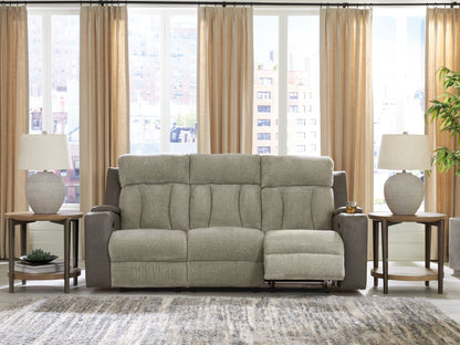 Auburndale Furniture Outlet - Ashley Furniture - WhipLash Living Room - PWR REC Sofa with ADJ Headrest / Sisal - PC6320415