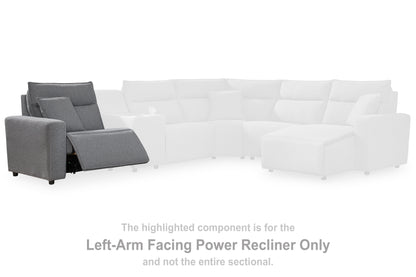 Auburndale Furniture Outlet - Ashley Furniture - ModMax II Sectional - LAF Zero Wall Power Recliner / Salt and Pepper - 6590658