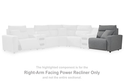Auburndale Furniture Outlet - Ashley Furniture - ModMax II Sectional - RAF Zero Wall Power Recliner / Salt and Pepper - 6590662