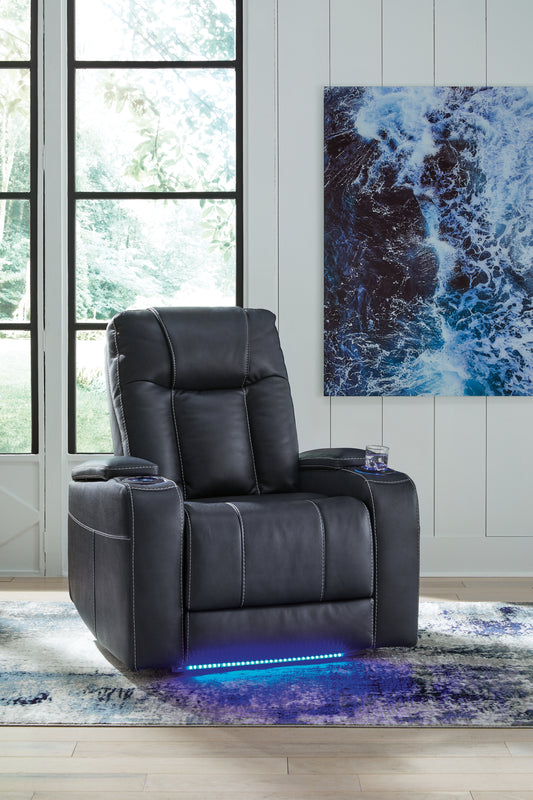 Auburndale Furniture Outlet - Ashley Furniture - Feazada Living Room - PWR Recliner/ADJ Headrest / Shadow - 6620513