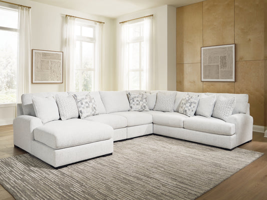 Auburndale Furniture Outlet - Ashley Furniture - Misty-Lakes 5-Piece Sectional with Chaise - 5-Piece Sectional with Chaise - PC66906S12