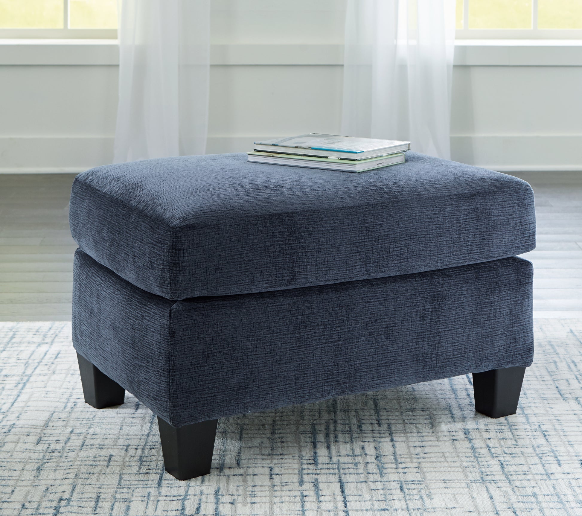 Auburndale Furniture Outlet - Ashley Furniture - Amity Bay Living Room - Ottoman / Ink - 6720614
