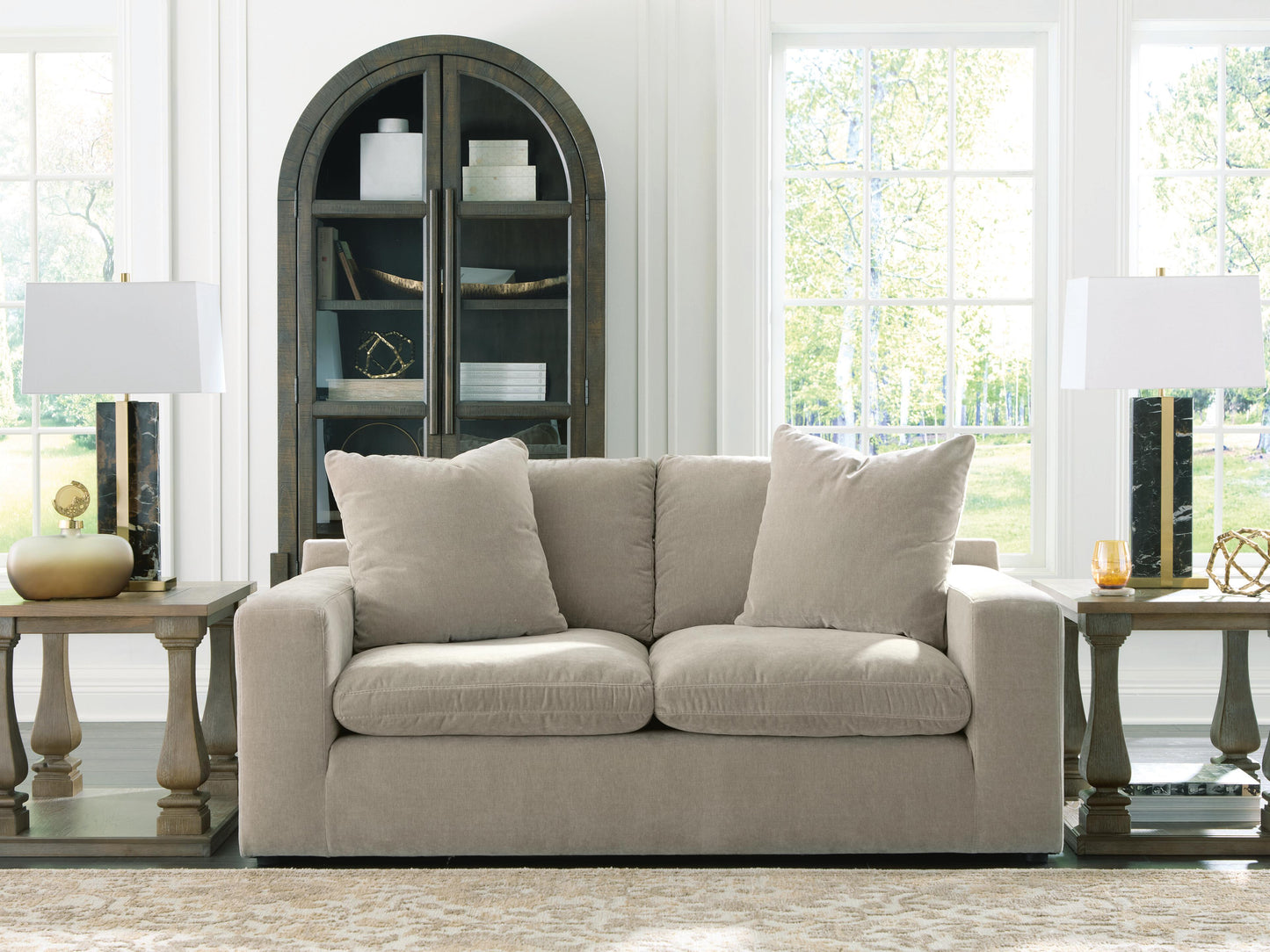 Auburndale Furniture Outlet - Ashley Furniture - Maxton Heights Living Room - Loveseat / Pebble - 6780835