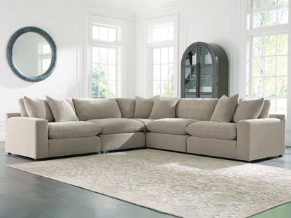 Auburndale Furniture Outlet - Ashley Furniture - Maxton Heights Sectional - RAF 5-Piece Sectional / Pebble - 67808S4