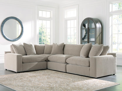 Auburndale Furniture Outlet - Ashley Furniture - Maxton Heights Sectional - RAF 4-Piece Sectional / Pebble - 67808S3