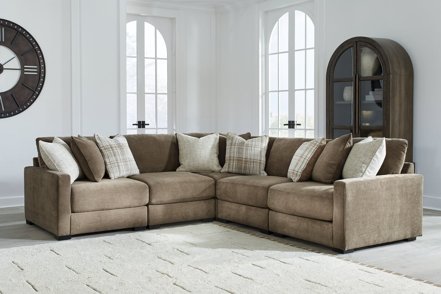 Auburndale Furniture Outlet - Ashley Furniture - Camellia-Court Sectional - 5-Piece Sectional / Coffee - 68207S17