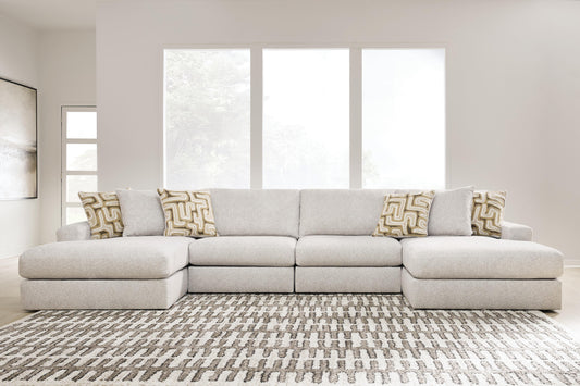Auburndale Furniture Outlet - Ashley Furniture - Kestrie 4-Piece Double Chaise Sectional - 4-Piece Double Chaise Sectional - PC68706S9