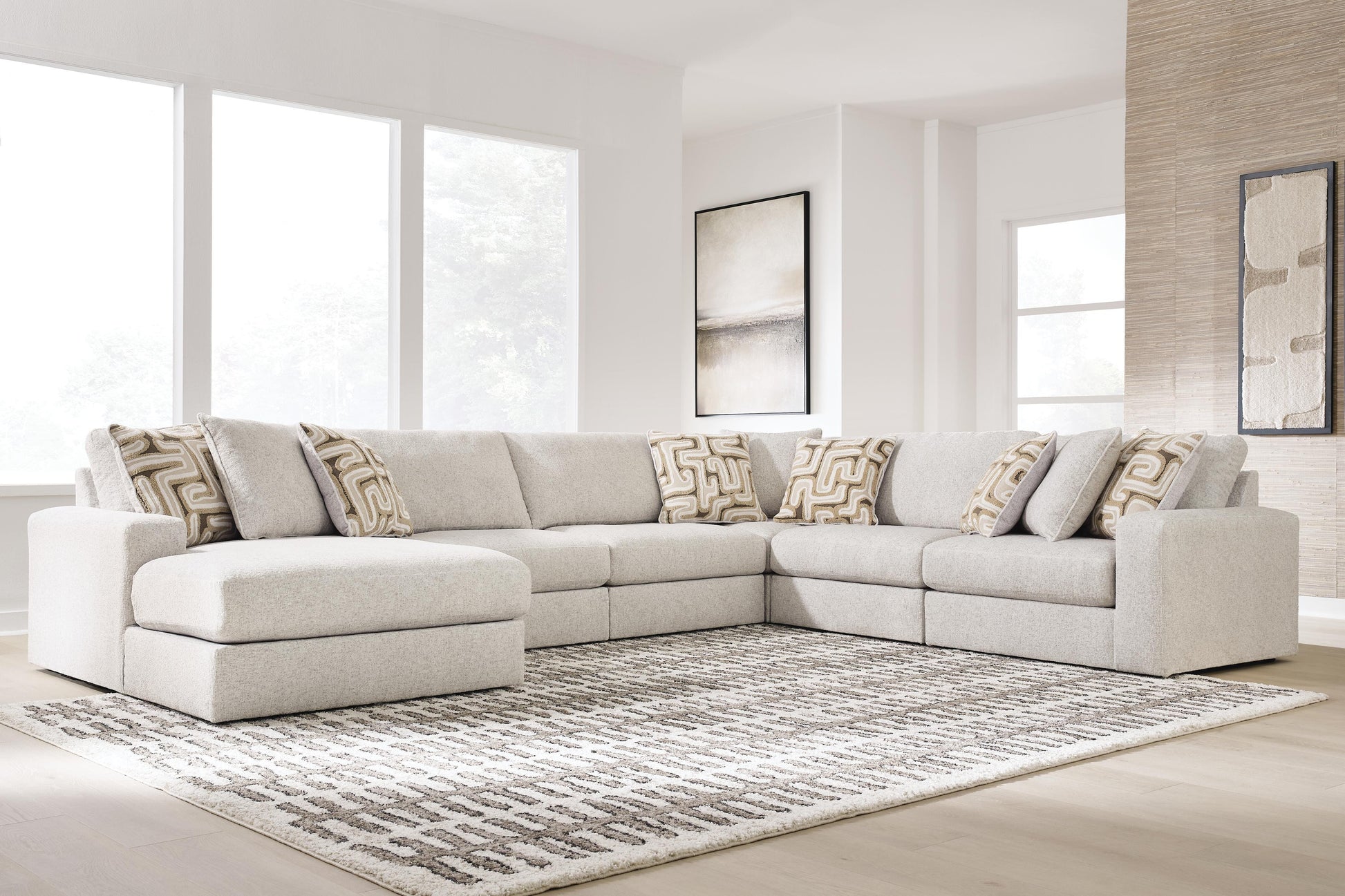 Auburndale Furniture Outlet - Ashley Furniture - Kestrie 6-Piece Sectional with Chaise - 6-Piece Sectional with Chaise - PC68706S14