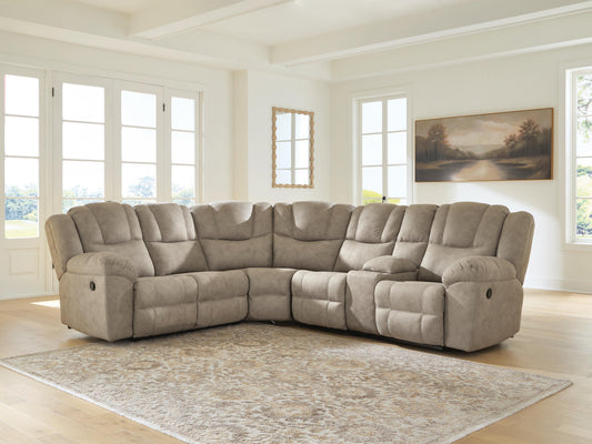 Auburndale Furniture Outlet - Ashley Furniture - Pearce-Pike Sectional - 3-Piece Reclining Sectional with Console - PC69205S2