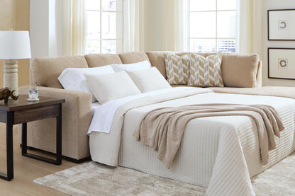 Auburndale Furniture Outlet - Ashley Furniture - Bridgepoint Sectional - 2-Piece Sleeper Sectional with Chaise / Almond - PC69507S5