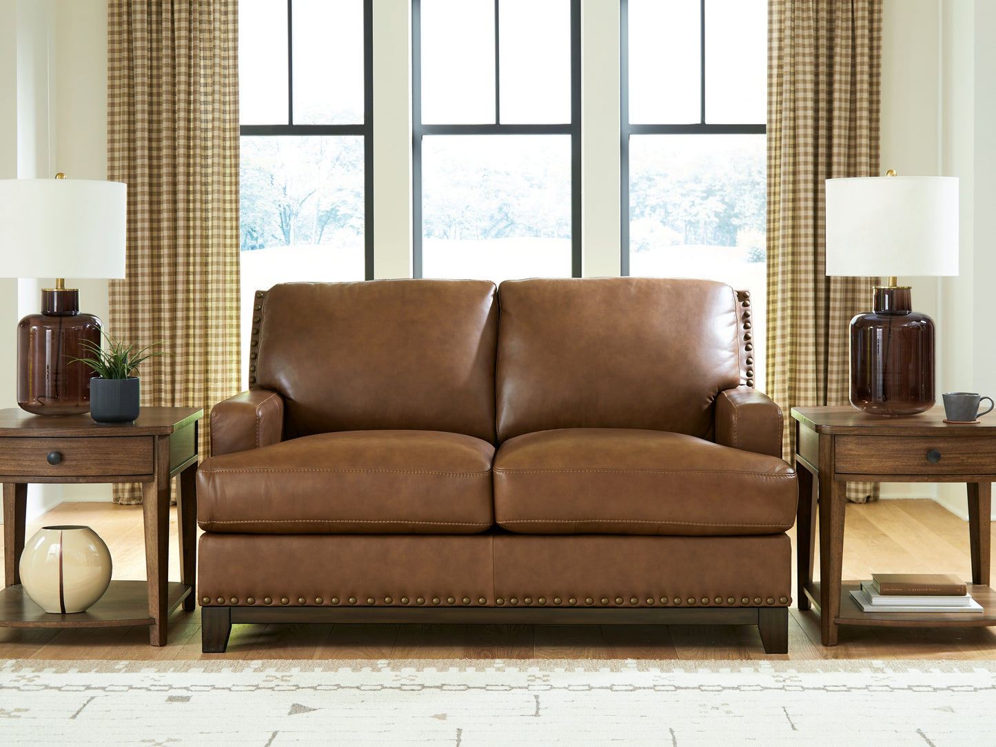Auburndale Furniture Outlet - Ashley Furniture - Saonara Living Room - Loveseat / Amber - PC7310935