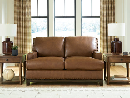 Auburndale Furniture Outlet - Ashley Furniture - Saonara Living Room - Loveseat / Amber - PC7310935