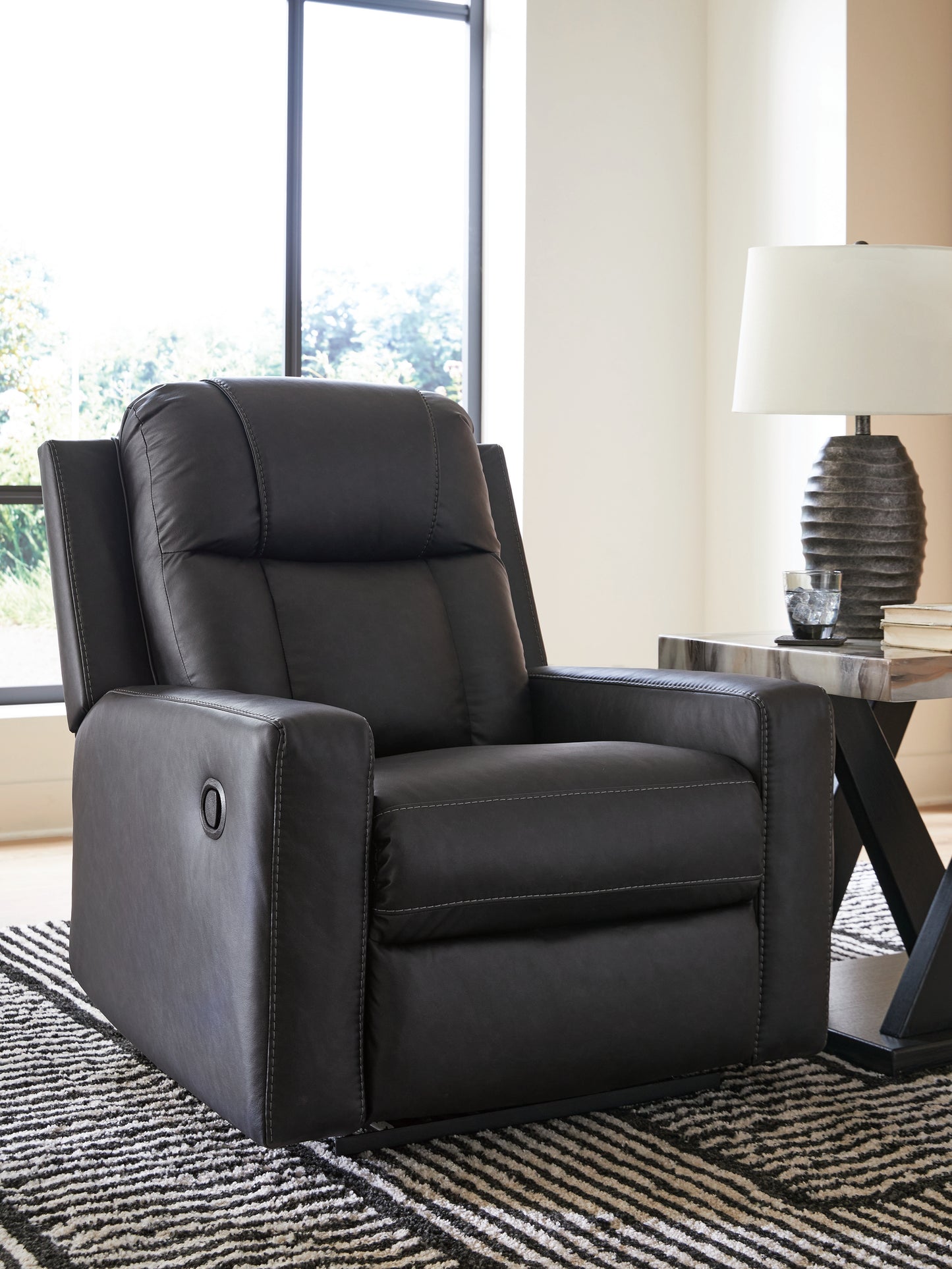 Auburndale Furniture Outlet - Ashley Furniture - Mackmenville Living Room - Zero Wall Recliner / Carbon - 7471329