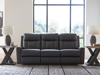 Auburndale Furniture Outlet - Ashley Furniture - Mackmenville Living Room - Reclining Sofa / Carbon - 7471388