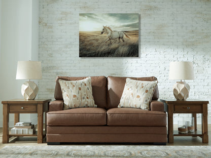 Auburndale Furniture Outlet - Ashley Furniture - VillaCourt Living Room - Loveseat / Caramel - 7490935