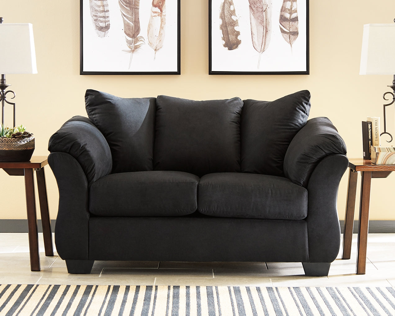 Auburndale Furniture Outlet - Ashley Furniture - Darcy Living Room - Loveseat / Cobblestone - 7500535