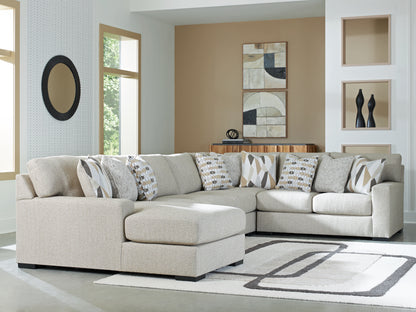 Auburndale Furniture Outlet - Ashley Furniture - Laurelgrove Sectional - RAF 5-Piece Sectional with Chaise / Pebble - 75105S11