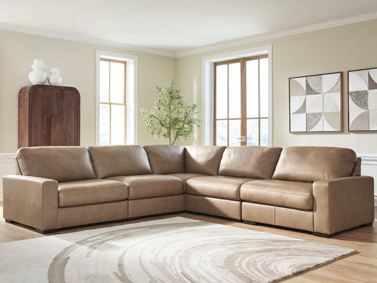 Auburndale Furniture Outlet - Ashley Furniture - Veronella Sectional - RAF 5-Piece Sectional / Sahara - 76106S17