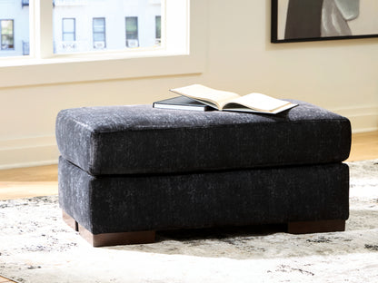 Auburndale Furniture Outlet - Ashley Furniture - Whitmore Manor Living Room - Ottoman / Black Pearl - 8040414