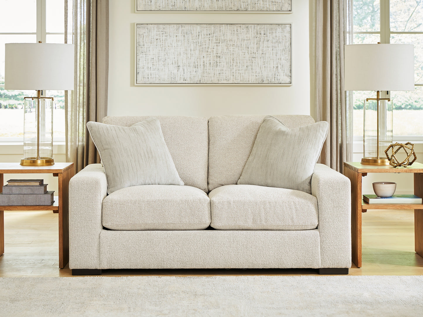 Auburndale Furniture Outlet - Ashley Furniture - Conlee-Pike Living Room - Loveseat / Linen - PC8131035