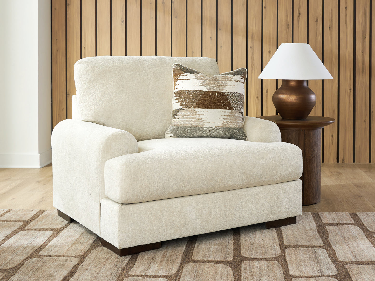 Auburndale Furniture Outlet - Ashley Furniture - Jayne Park Living Room - Chair and a Half / Sand - PC8150623