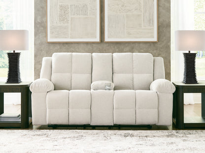 Auburndale Furniture Outlet - Ashley Furniture - Orlen Living Room - DBL Rec Loveseat w/Console / Winter - 8160294