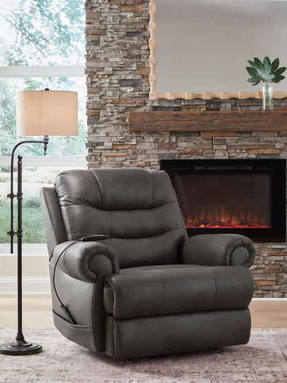 Auburndale Furniture Outlet - Ashley Furniture - Revived and Restored Living Room - Power Lift Recliner / Granite - PC8240612