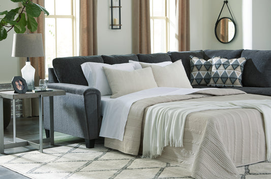 Auburndale Furniture Outlet - Ashley Furniture - Abinger Sectional - LAF 2-Piece Sleeper Sectional with Chaise / Natural - 83904S4