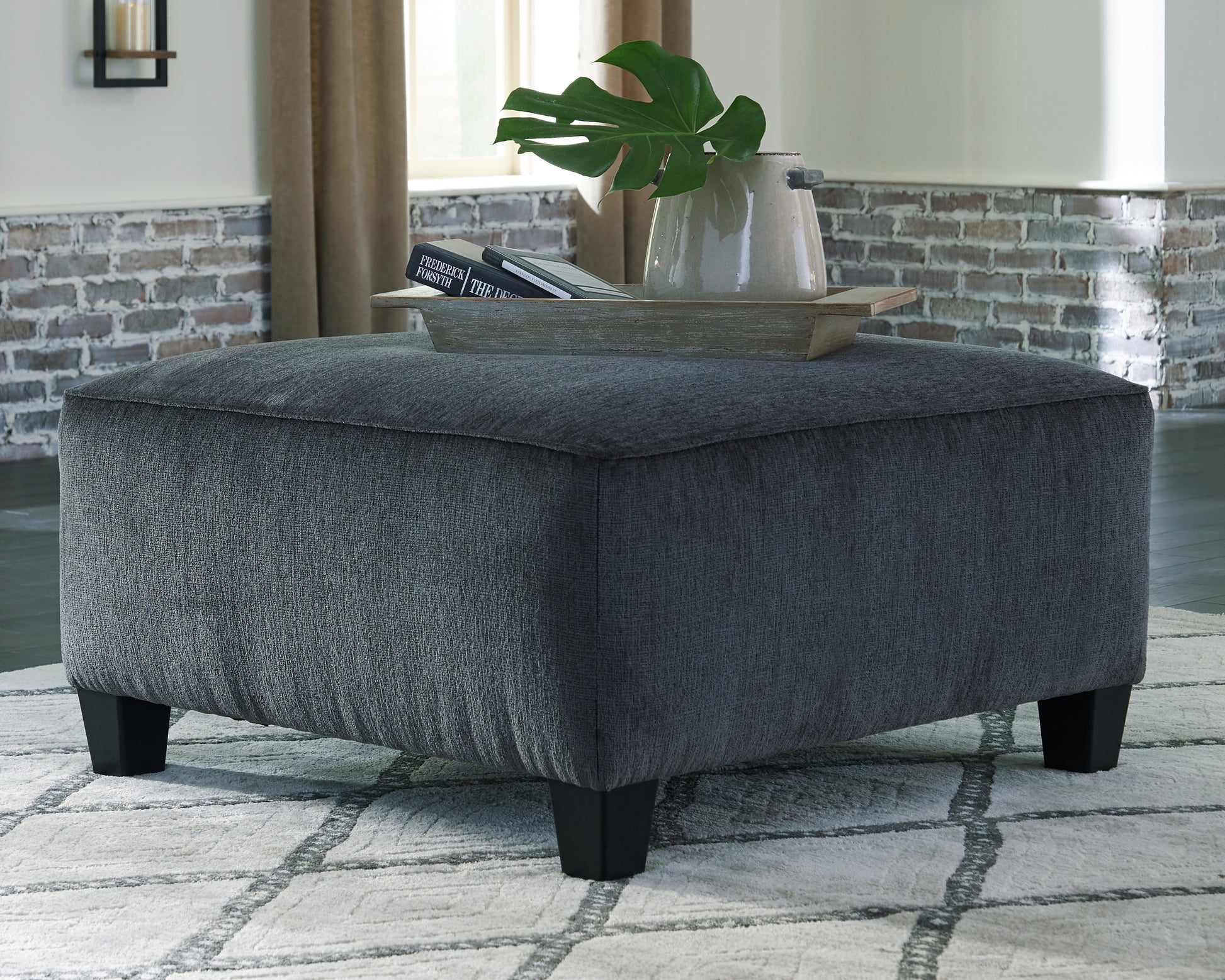 Auburndale Furniture Outlet - Ashley Furniture - Abinger Living Room - Oversized Accent Ottoman / Natural - 8390408