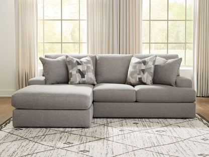 Auburndale Furniture Outlet - Ashley Furniture - Lindon Sectional - RAF 2-Piece Sectional with Chaise / Smoke - 84704S1