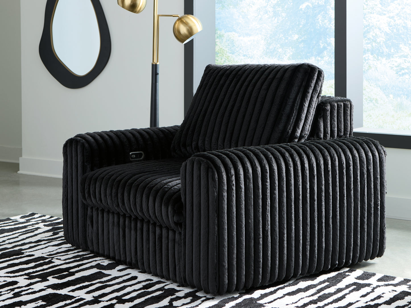 Auburndale Furniture Outlet - Ashley Furniture - HamlinBay Living Room - Power Gliding Chaise / Onyx - PC8680315P