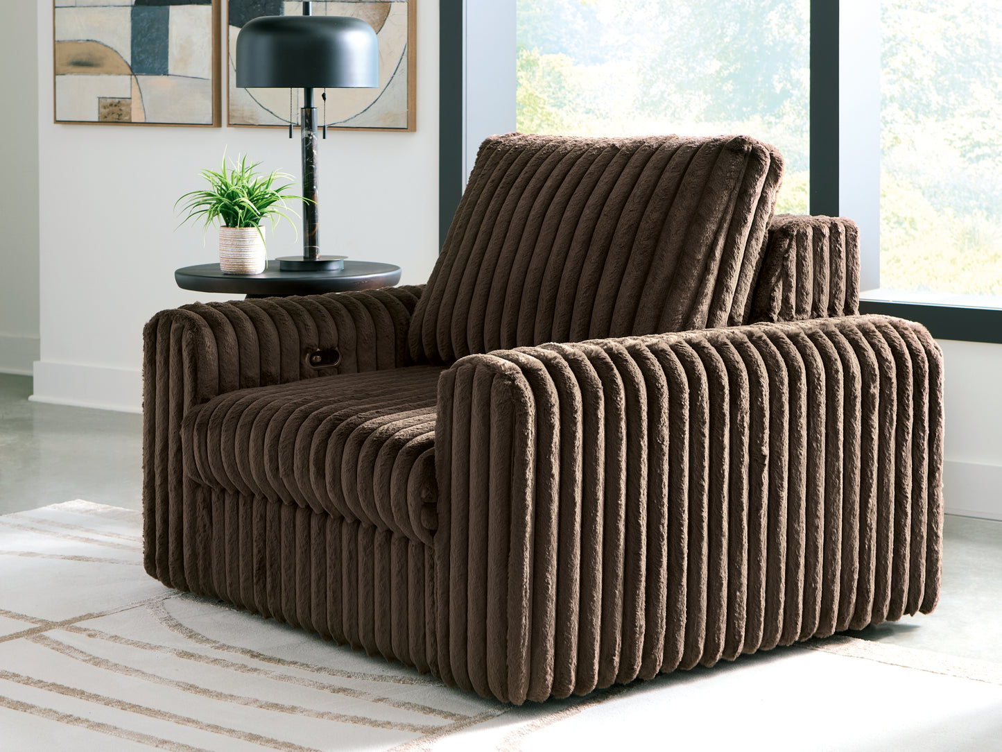 Auburndale Furniture Outlet - Ashley Furniture - HamlinBay Living Room - Power Gliding Chaise / Chocolate - PC8680415P