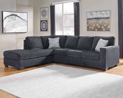 Auburndale Furniture Outlet - Ashley Furniture - Altari Sectional - RAF 2-Piece Sectional with Chaise / Slate - 87213S1