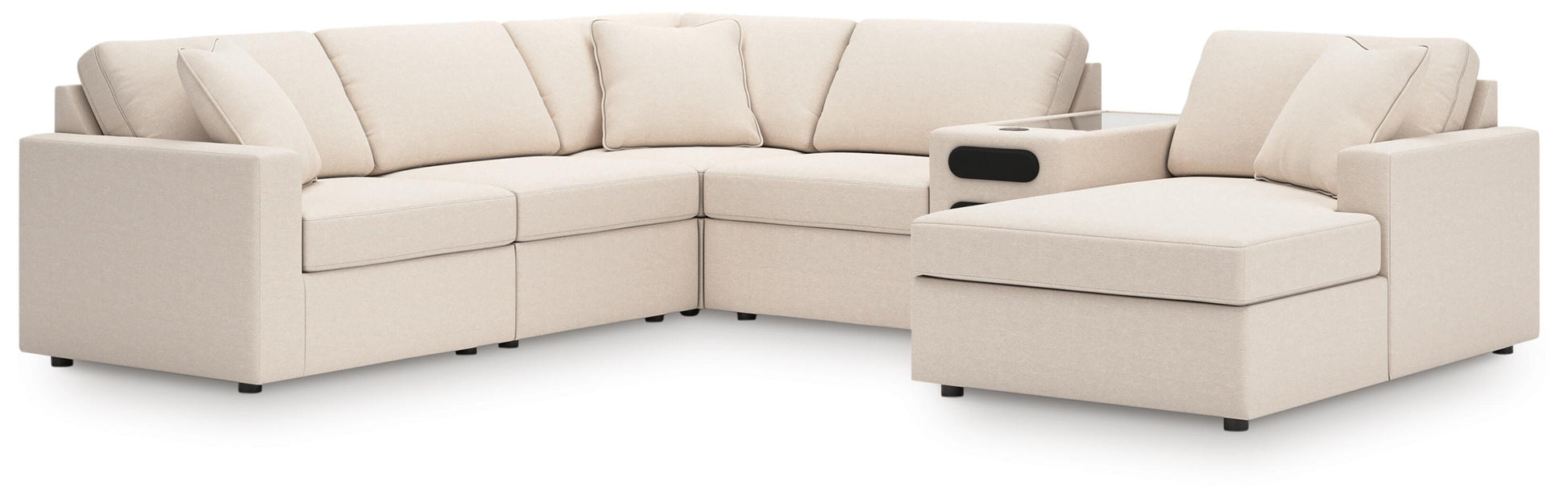 Auburndale Furniture Outlet - Ashley Furniture - Modmax 6-Piece Sectional with Audio System and Chaise - RAF 6-Piece Sectional with Audio System and Chaise - 92103S51
