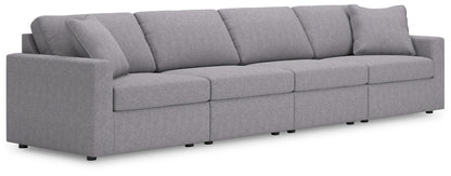 Auburndale Furniture Outlet - Ashley Furniture - Modmax Sectional - RAF 4-Piece Sectional / Granite - 92104S10