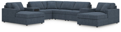 Auburndale Furniture Outlet - Ashley Furniture - Modmax Sectional - RAF 8-Piece Sectional with Chaise / Ink - 92121S31