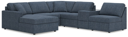 Auburndale Furniture Outlet - Ashley Furniture - Modmax Sectional - RAF 6-Piece Sectional with Chaise / Ink - 92121S21