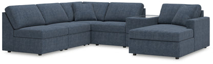Auburndale Furniture Outlet - Ashley Furniture - Modmax Sectional - 6-Piece Sectional with Chaise and Storage Console / Ink - 92121S22