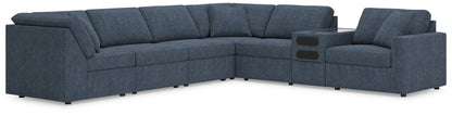 Auburndale Furniture Outlet - Ashley Furniture - Modmax Sectional - 7-Piece Sectional with Audio Console / Ink - 92121S34