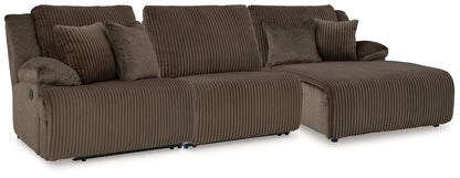 Auburndale Furniture Outlet - Ashley Furniture - Top Tier Sectional - 3-Piece Sofa Chaise Sectional / Chocolate - 92705S10