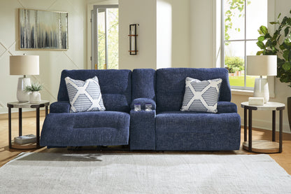 Auburndale Furniture Outlet - Ashley Furniture - Acklen Place Sectional - 3-Piece Sectional / Navy - 93607S10