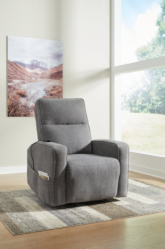 Auburndale Furniture Outlet - Ashley Furniture - Starganza Living Room - Power Lift Recliner / Taupe - 9370312
