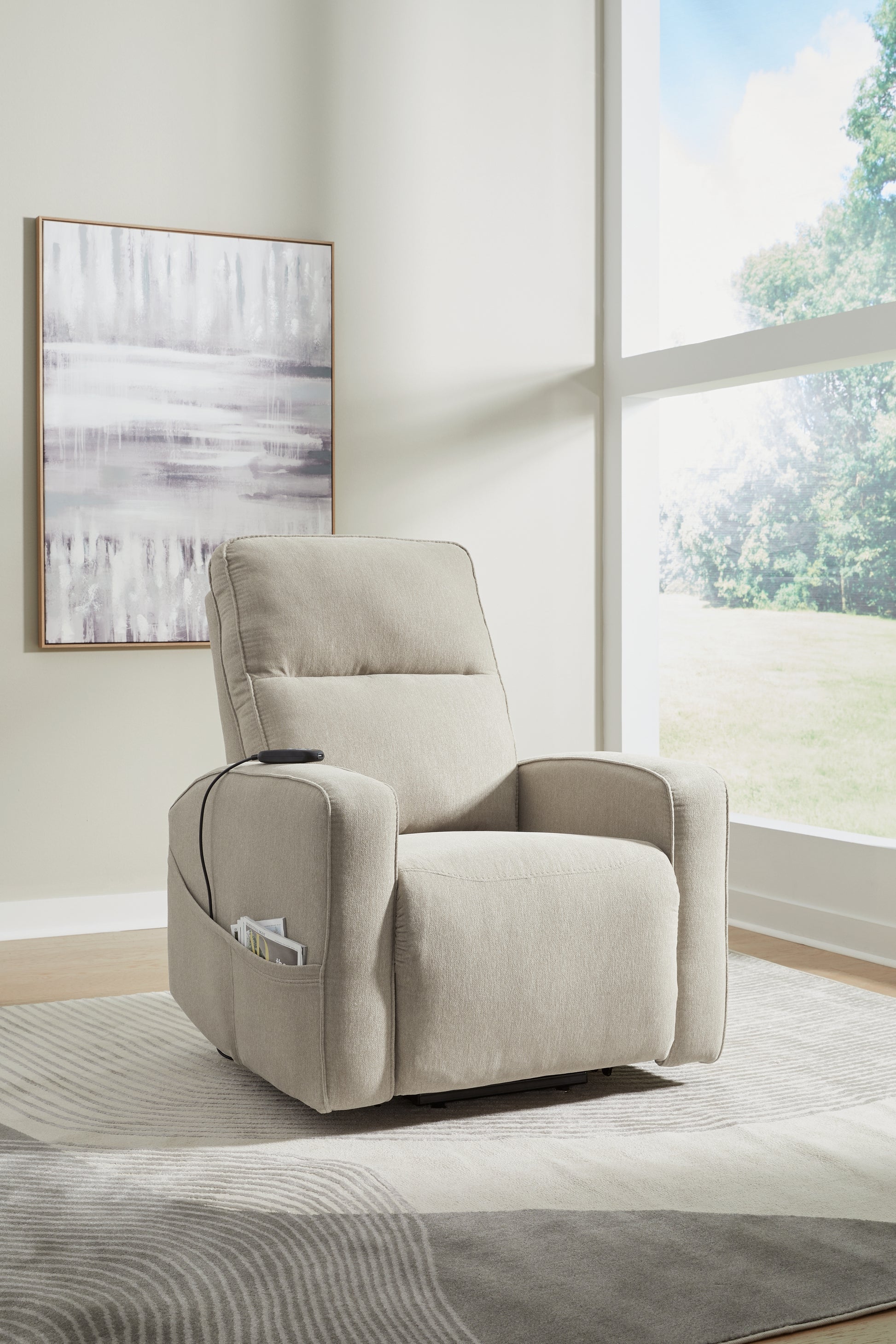 Auburndale Furniture Outlet - Ashley Furniture - Starganza Living Room - Power Lift Recliner / Smoke - 9370512