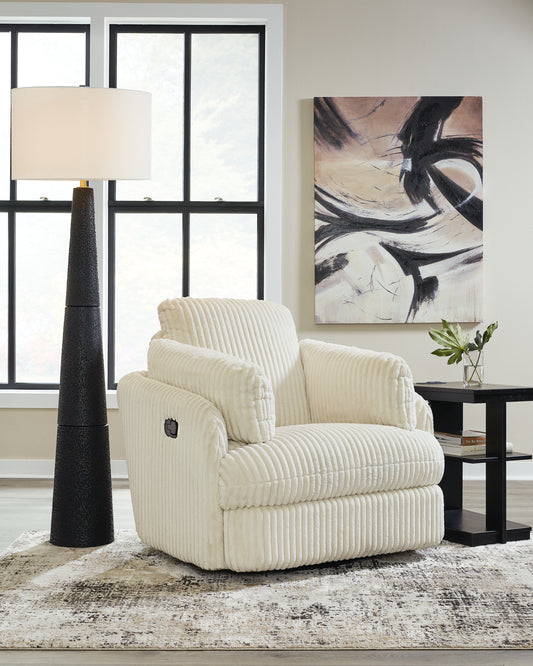Auburndale Furniture Outlet - Ashley Furniture - Tie-Breaker Living Room - Swivel Glider Recliner / Fog - 9490361