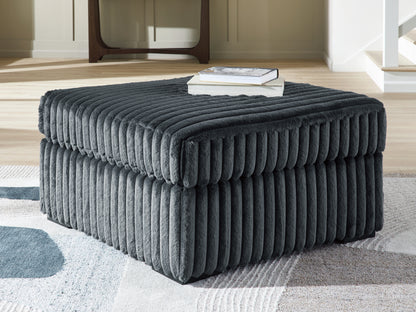 Auburndale Furniture Outlet - Ashley Furniture - Midnight-Madness Living Room - Oversized Accent Ottoman / Gunmetal - 9810508