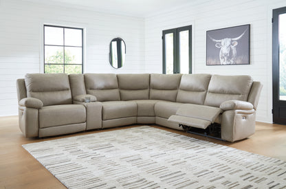 Auburndale Furniture Outlet - Ashley Furniture - Narwhal Place Sectional - 6-Piece Power Reclining Sectional / Pebble - PC99201S10