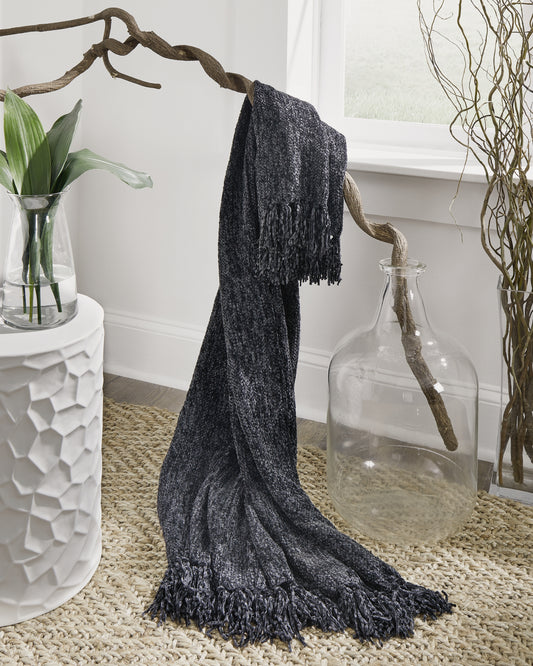Auburndale Furniture Outlet - Ashley Furniture - Tamish Throw (Set of 3) - Throw (3/CS) / Black - A1001027