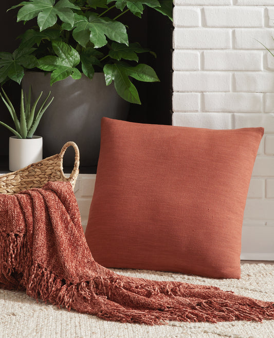 Auburndale Furniture Outlet - Ashley Furniture - Thaneville Pillows - Pillow (4/CS) / Rust - A1001043